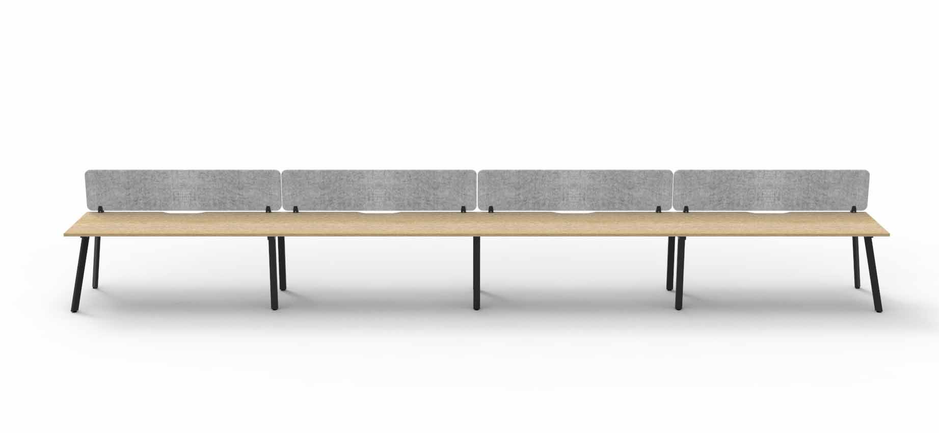 Eternity 4 Person Single Sided Workstation - with Eco Screen